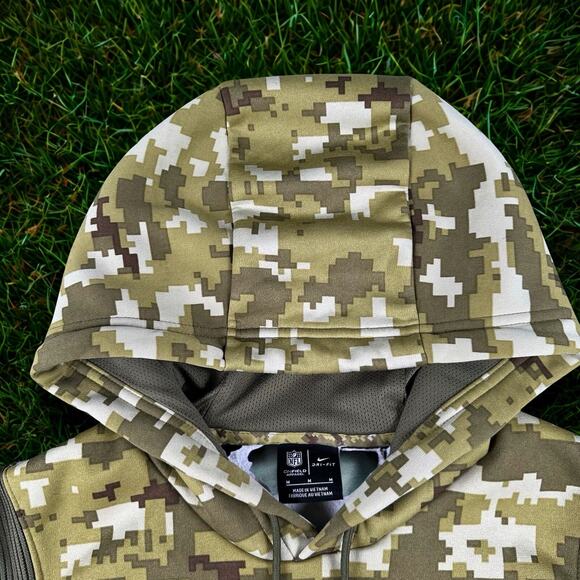 Kansas City Chiefs Nike NFL Salute To Service On Field Hoodie Camo Sz M EUC - Picture 5 of 8